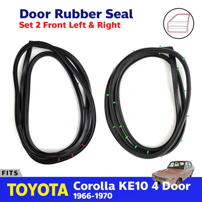 Door Rubber Weatherstrip Front FL+FR Fits Toyota Corolla KE10 4D SED 1966-70 D05