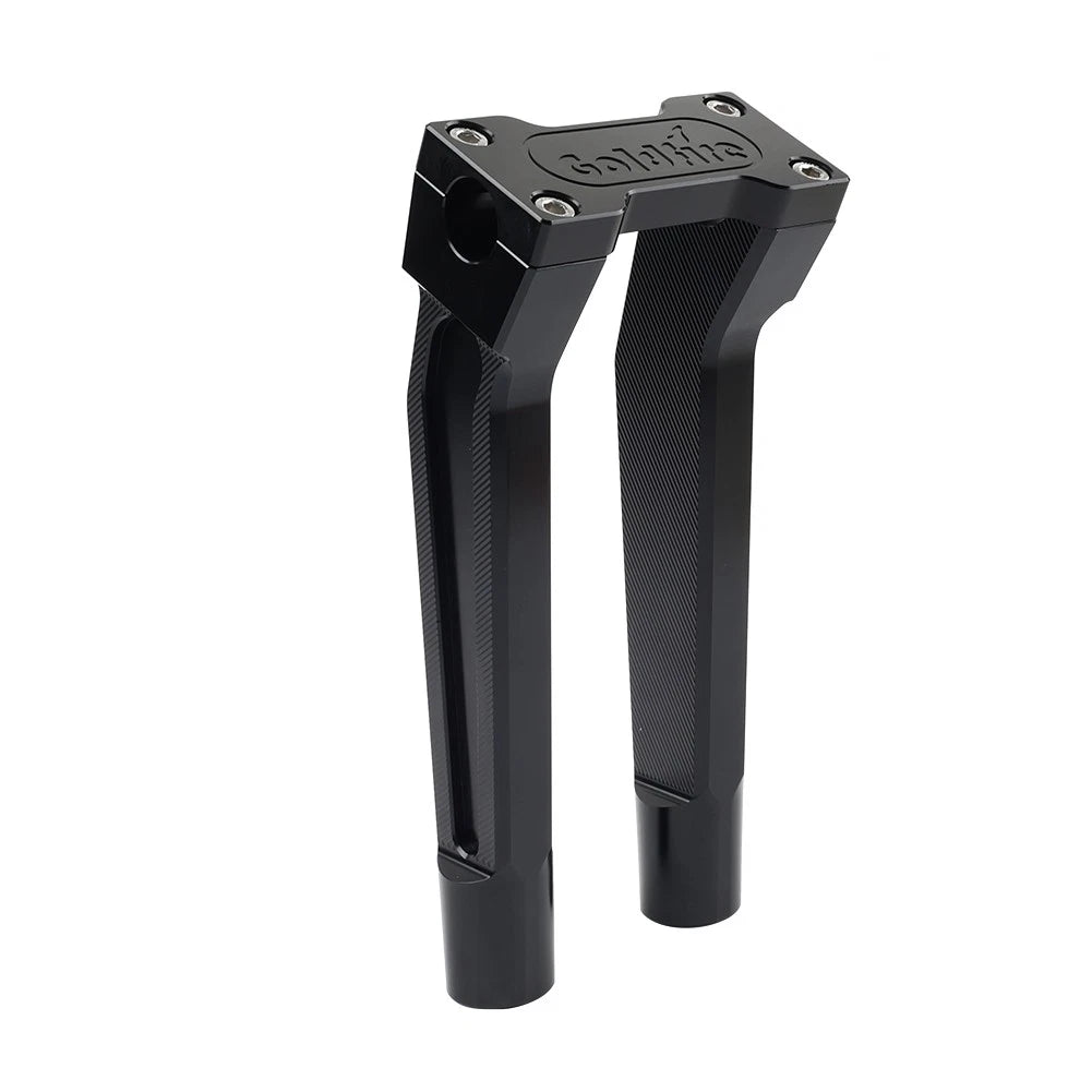 Black 10" Pullback Handlebar Risers Clamp for Harley 1" Handlebar