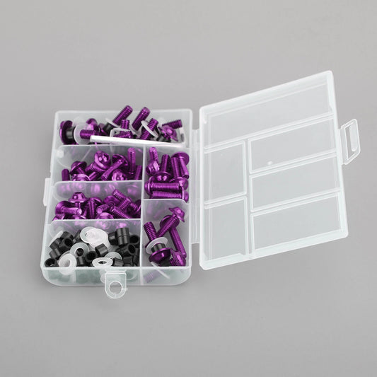 158 Piece Purple Aluminium Fairing Screw Trim Bolt Set