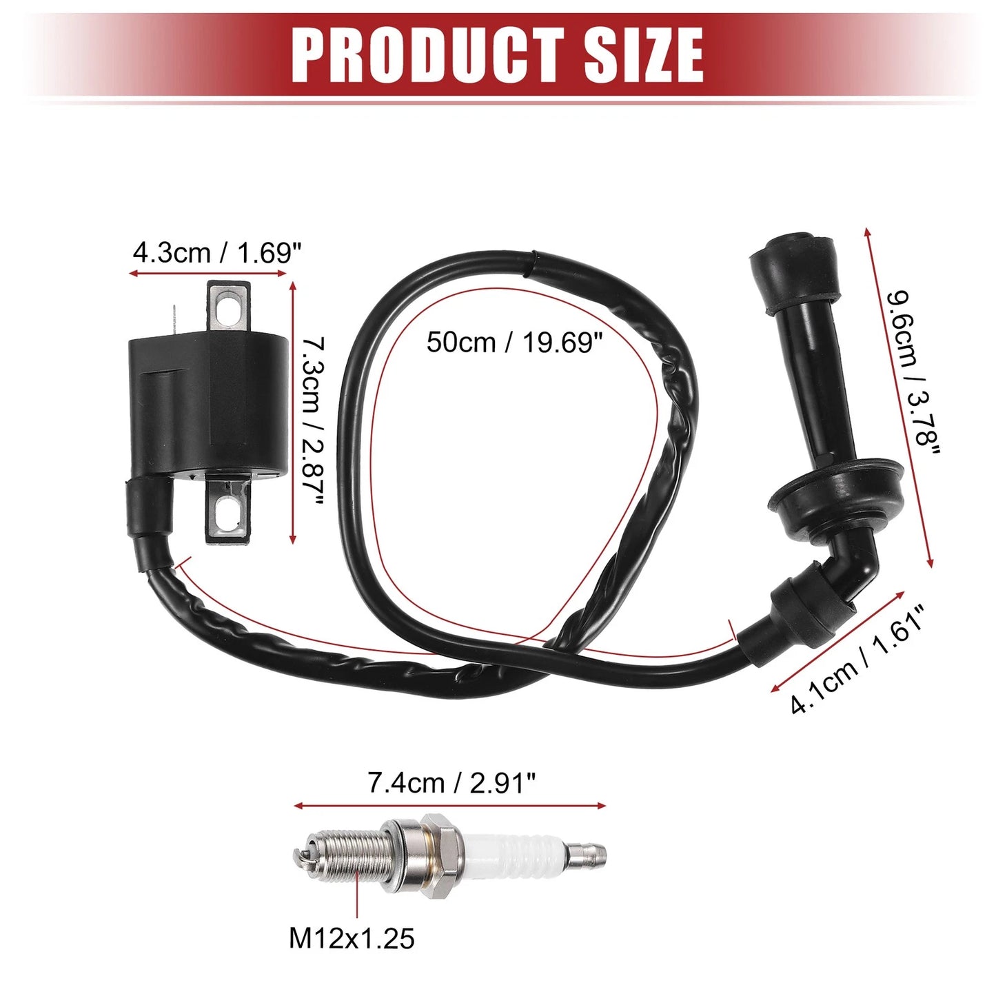 Motorcycle Ignition Coil Spark Plug Kit for Yamaha Grizzly 660 (2002–2008)