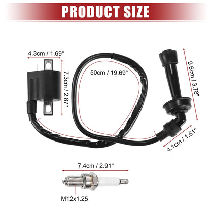 Motorcycle Ignition Coil Spark Plug Kit for Yamaha Grizzly 660 (2002–2008)