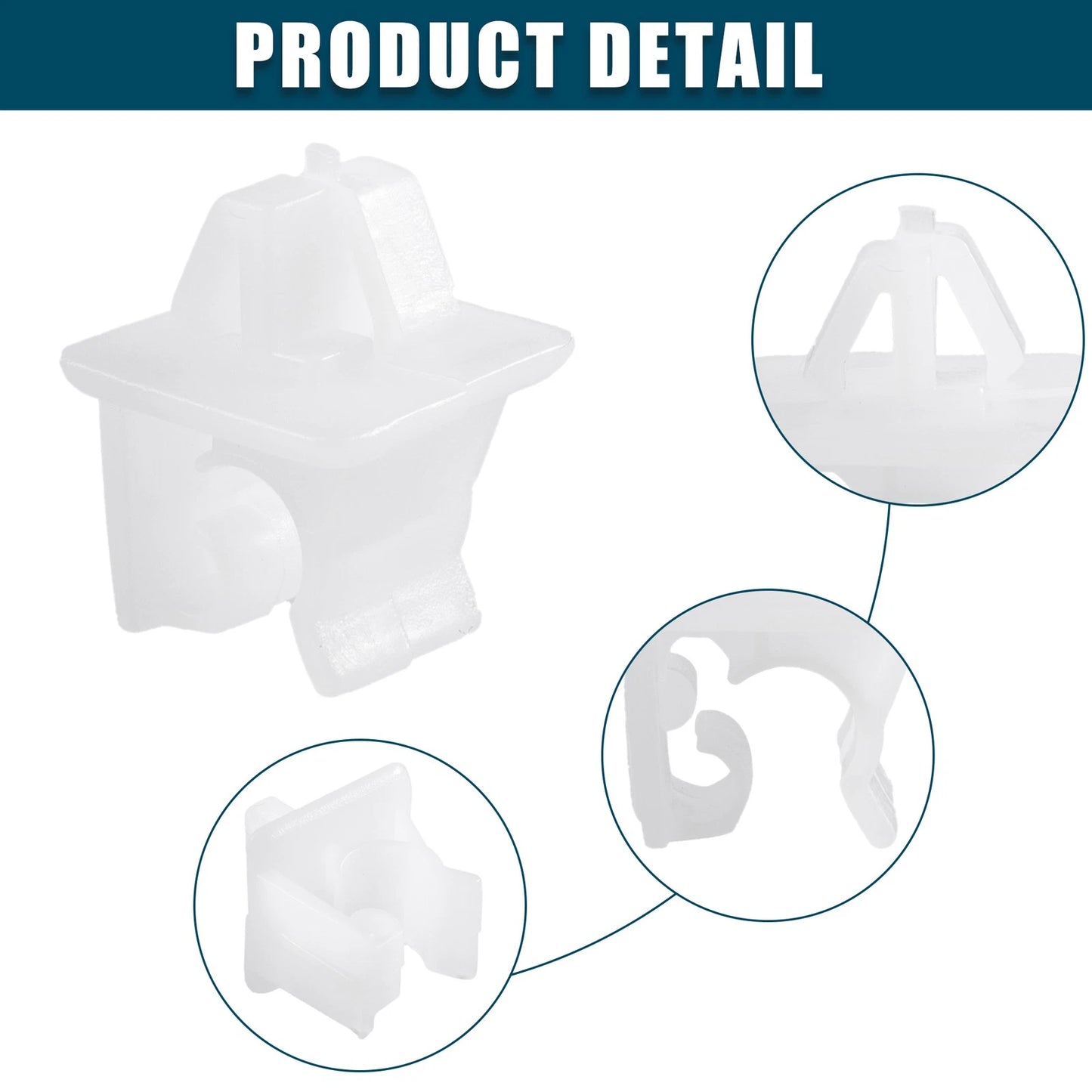 Hood Prop Rod Clip Retainer for Honda Accord CR-V Civic Acura ILX White
