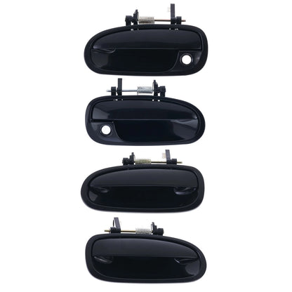 4pc Front/Rear Outer Door Handle Black for Honda Civic EK (1996–2000)