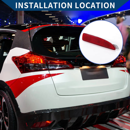Rear Right Bumper Reflector for Toyota Prius (2019-2022) Red