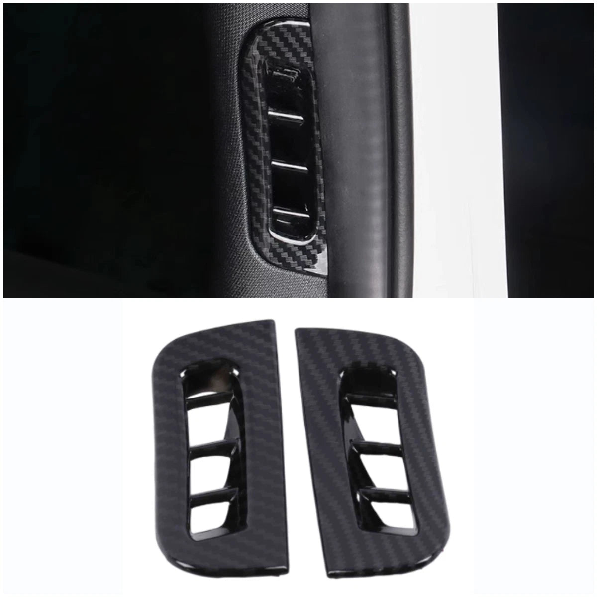 ABS Fiber Front A-Pillar Air Outlet Cover Trim for Jeep Grand Cherokee (2014-2021)
