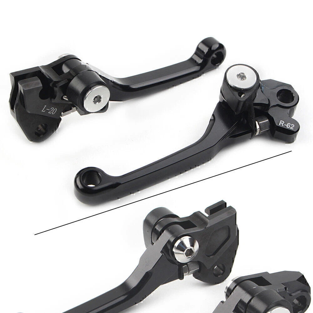 Black CNC Aluminum Brake Clutch Levers for RMZ450 (2005-2022) - 1 Pair