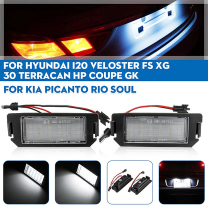 LED License Plate Light 2x for Hyundai Ioniq, Veloster, Genesis Coupe, Rio