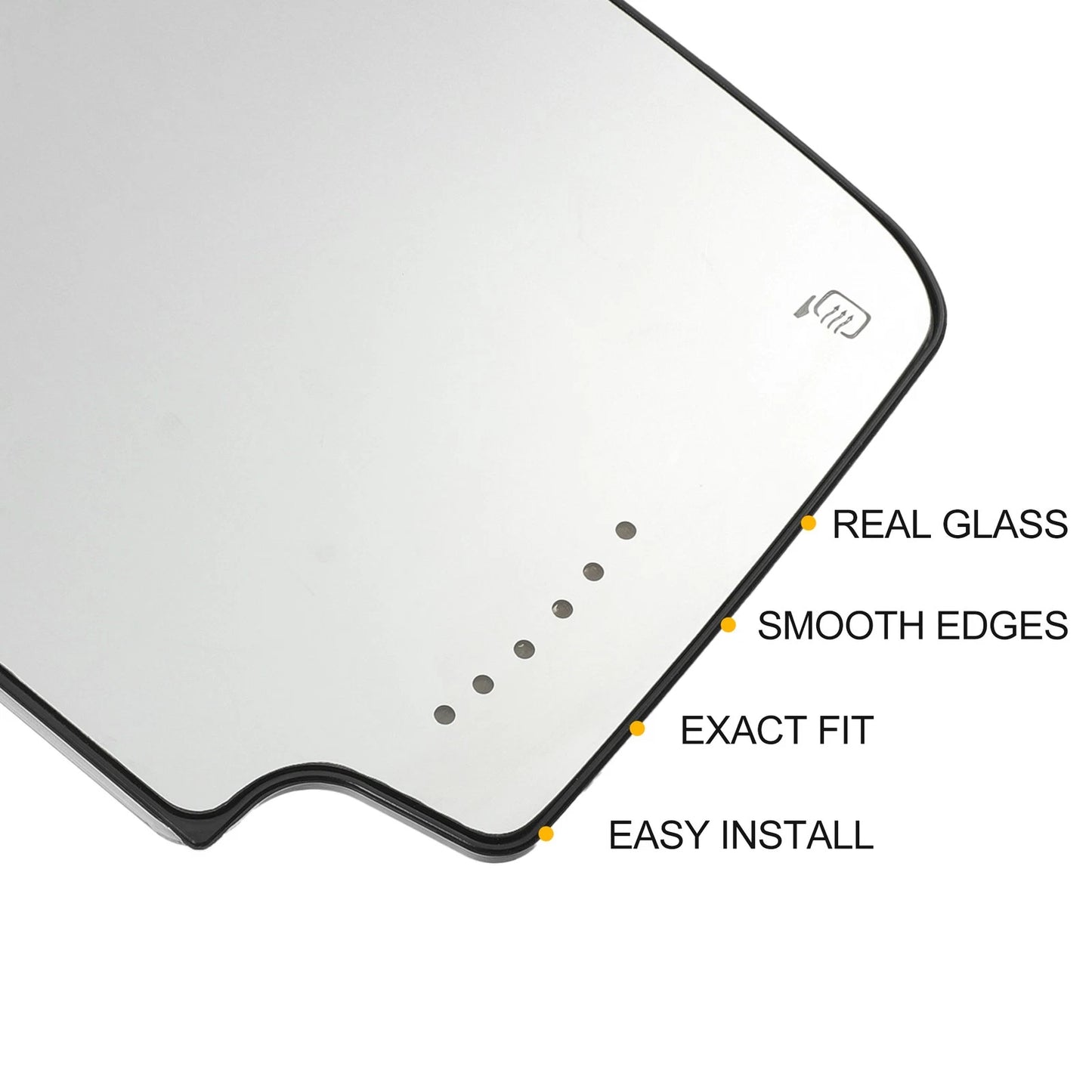 Right Upper Side Rearview Mirror Glass Heated for Chevrolet Silverado