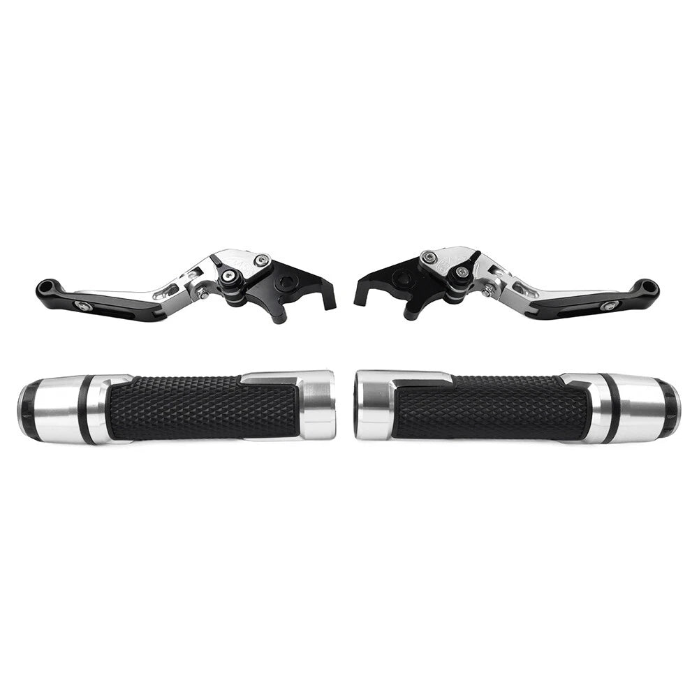 Silver Extendable Brake Clutch Levers Grip Set for BMW S1000R S1000RR (2010-2023)
