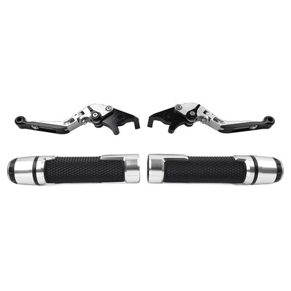 Silver Extendable Brake Clutch Levers Grip Set for BMW S1000R S1000RR (2010-2023)
