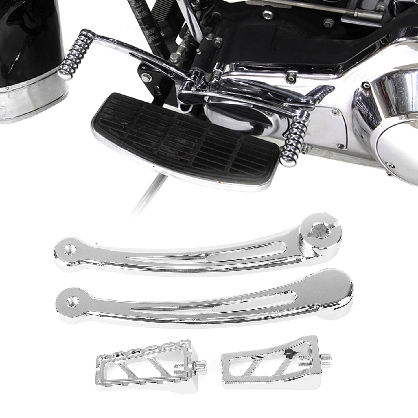 Extended Reach Heel/Toe Shift Lever for Harley Touring (1988-2023) Chrome