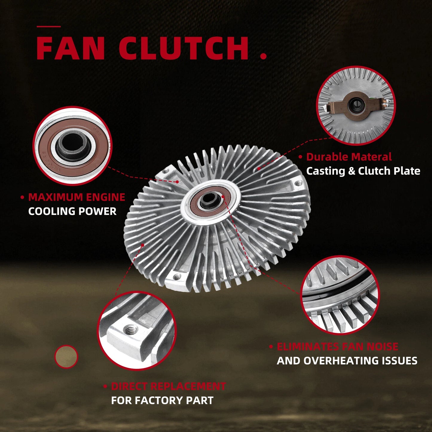 Radiator Fan Clutch for Mercedes Sprinter 903 904 Van Bus Cab (2006-2018)
