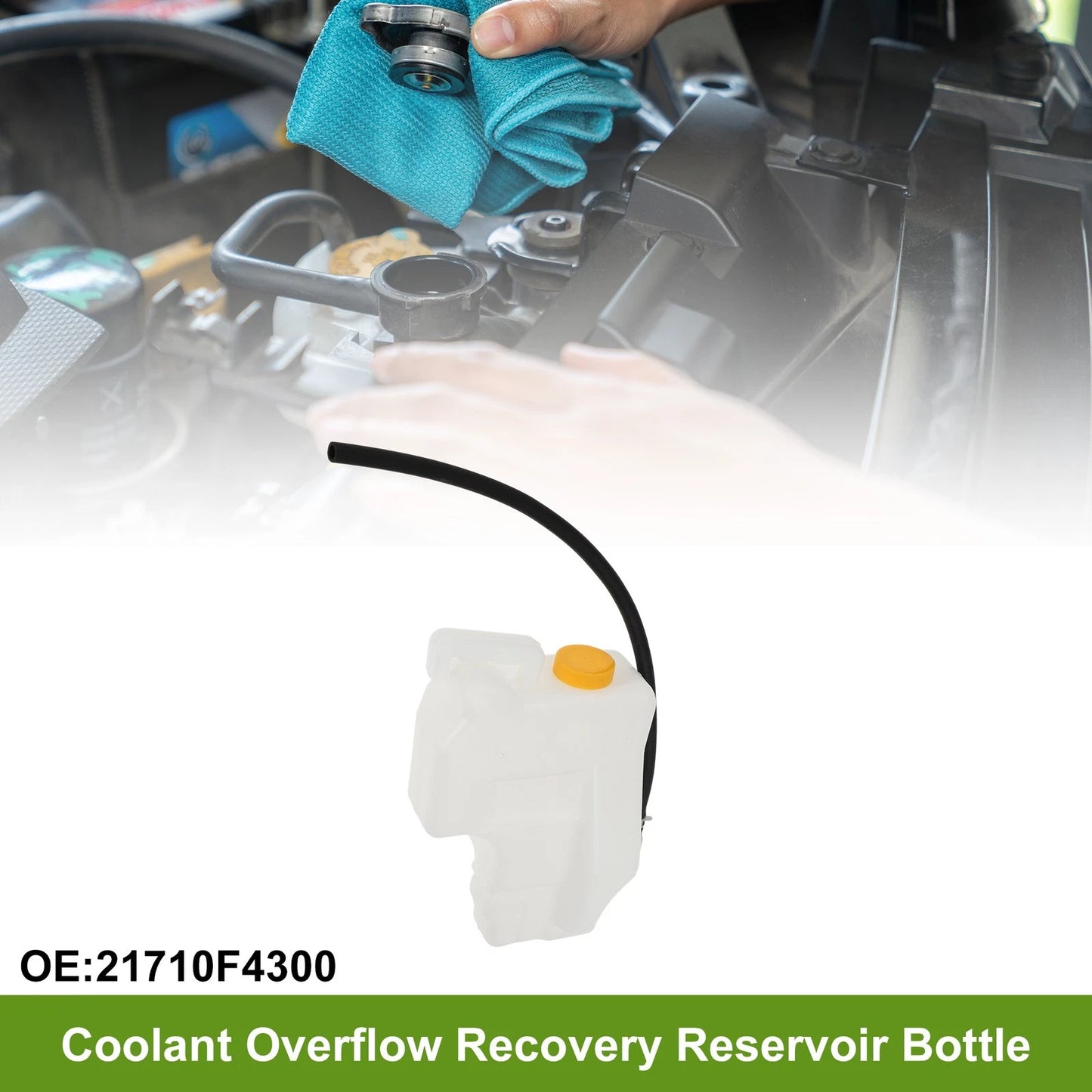 Coolant Expansion Overflow Tank w/ Cap for Nissan Sentra (1995-1999)