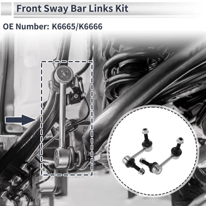 Stabilizer Bar Links for Isuzu Ascender 2003 (No Bushing) 2 x K6665 K6666
