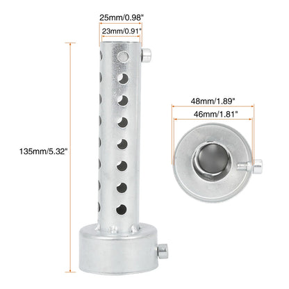 48mm Motorcycle Exhaust Pipe Baffle Muffler Silver Tone for Universal