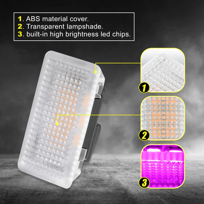 8pcs LED Footwell Lights for Tesla Model 3/Y/X (2017-2023) Pink Purple