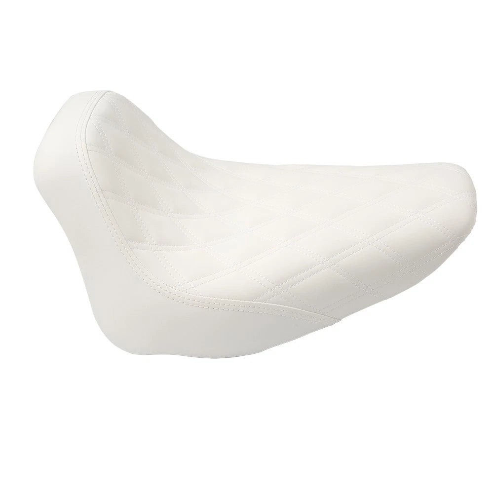 Rider Driver Seat Cushion White for Harley Heritage Softail FLSTC (2006-2017)