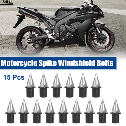 Bolts M5 Screws Pack of 15 for Motorcycle Fairing (Silver Tone)