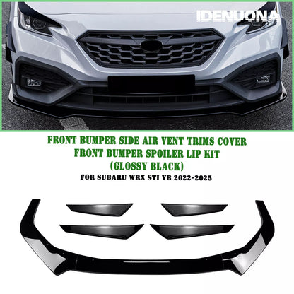 Front Lower Lip Side Air Vent Cover Trim for Subaru WRX STI (2022-2025)