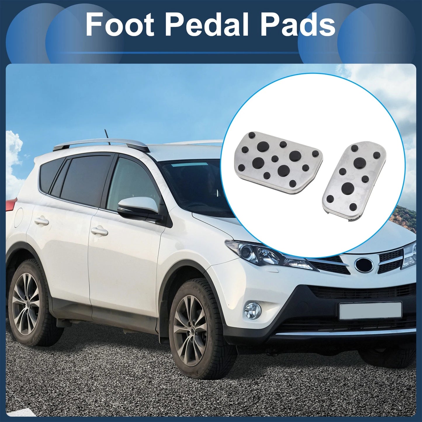 Automatic Footrest Pedals Cover Set for Toyota RAV4 (2013-2018)