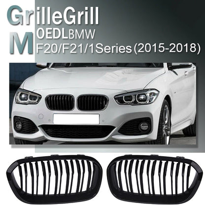 2 x Front Kidney Racing Grille for BMW F20 F21 1 Series (2015-2018)