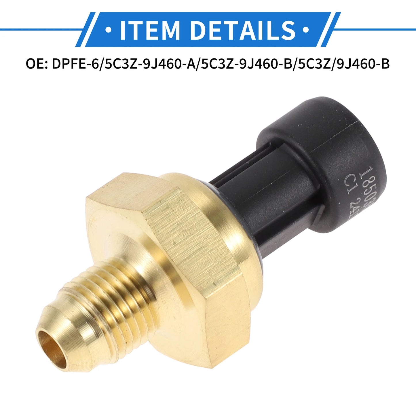 Engine Oil Pressure Sensor for Ford Powerstroke (Compatible, Metal, Black)