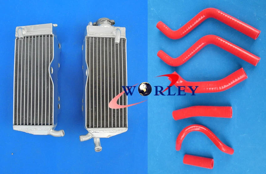 Aluminum Radiator & Blue Hoses for Honda CR250R CR250 (1990-1991)