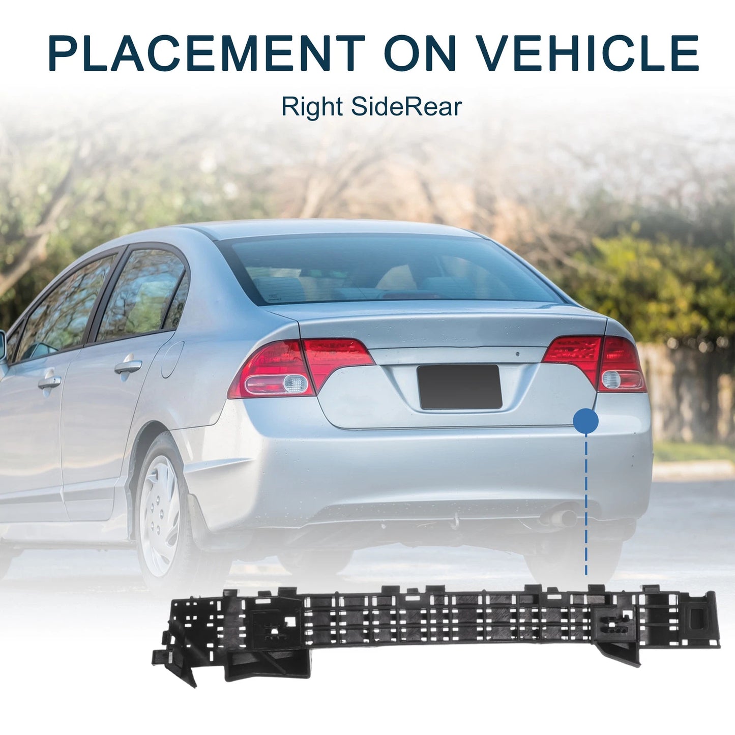 Right Rear Bumper Retainer Bracket for Honda Fit (2009-2013)