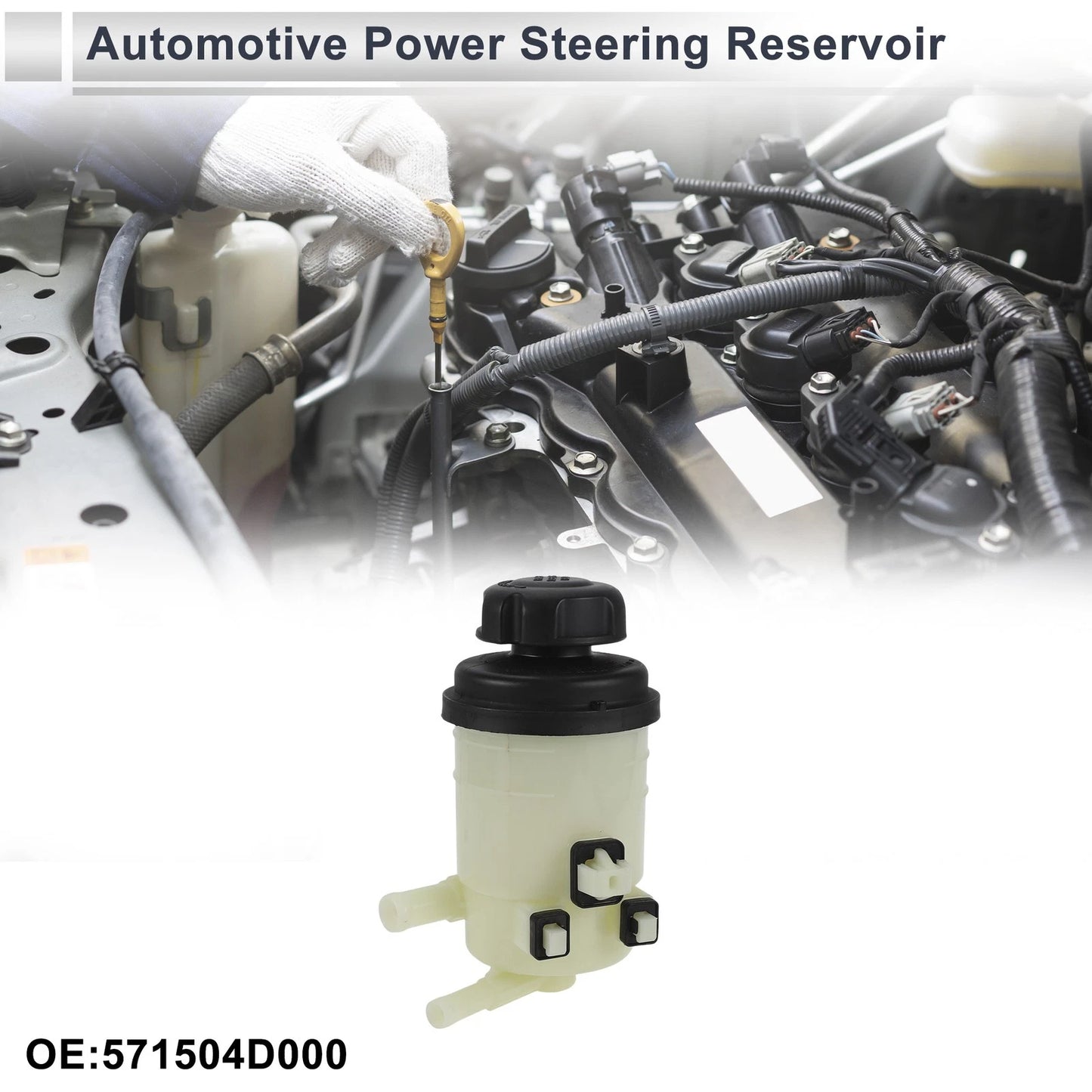 Power Steering Reservoir for Kia Sedona (2006-2012) 1 Pc Beige