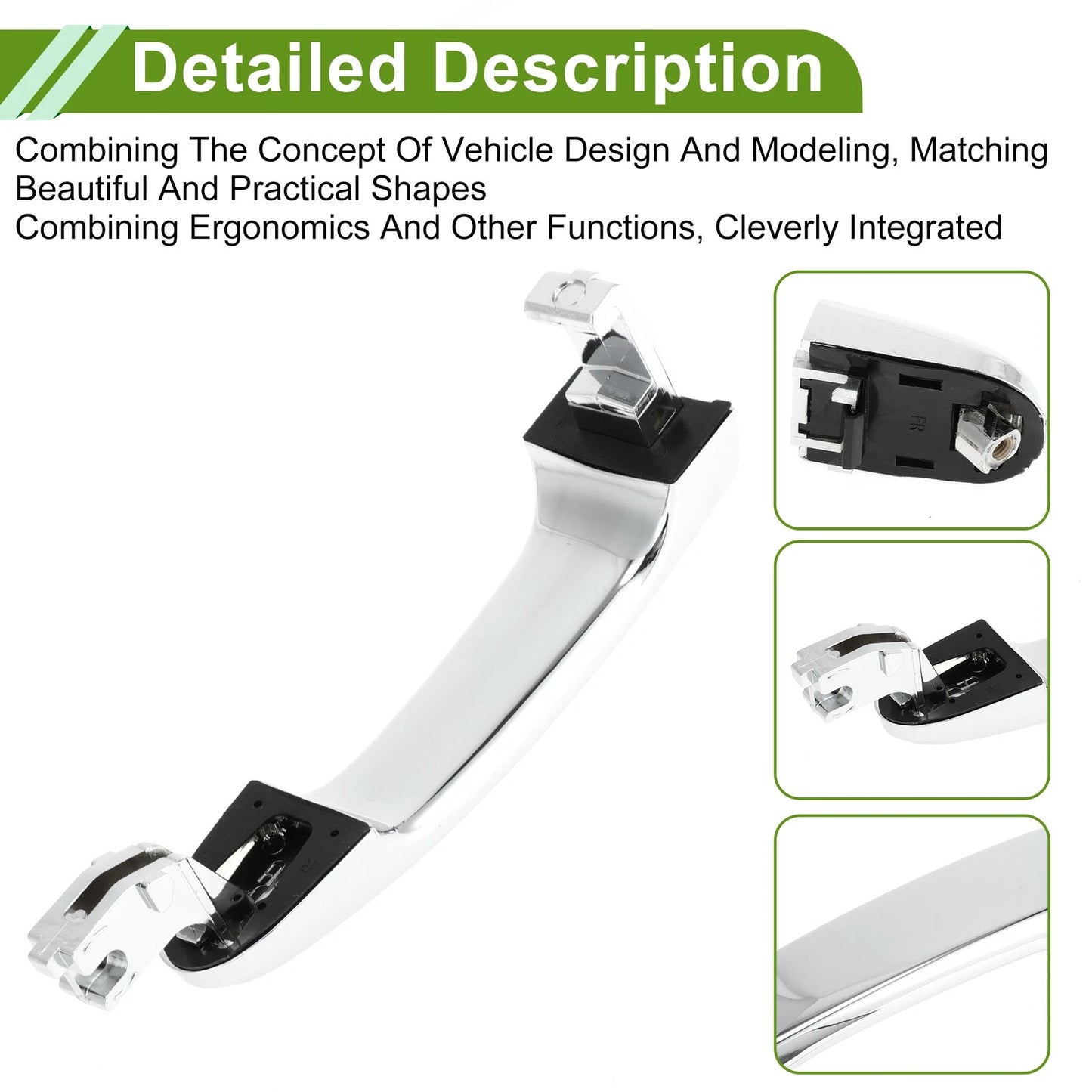 Exterior Door Handle for Hyundai Kia Silver Tone Front Right (2011-2016)