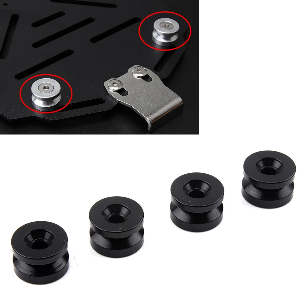 Black Motorcycle Trunk Base Plate Tail Box Pad Bracket Spacer