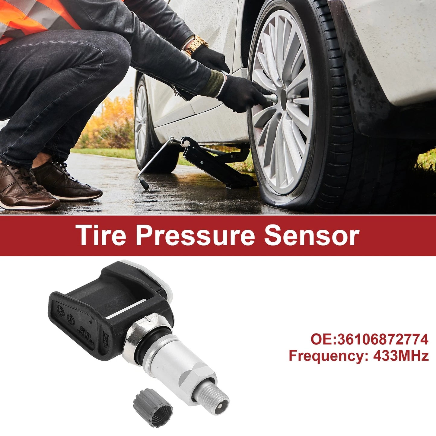Tire Pressure Sensor for BMW X3 X4 X5 X6 X7 (2017-2021) 433MHz
