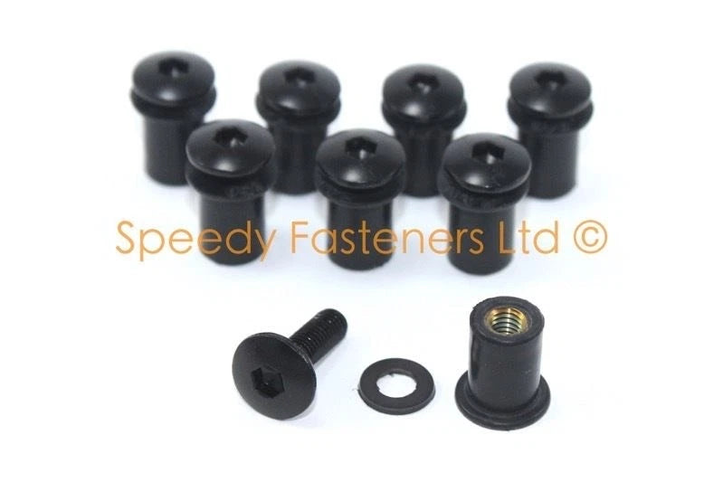 8X Aluminium Pare-Brise Boulons Triumph Sprint ST Daytona 675 (2007–2011)