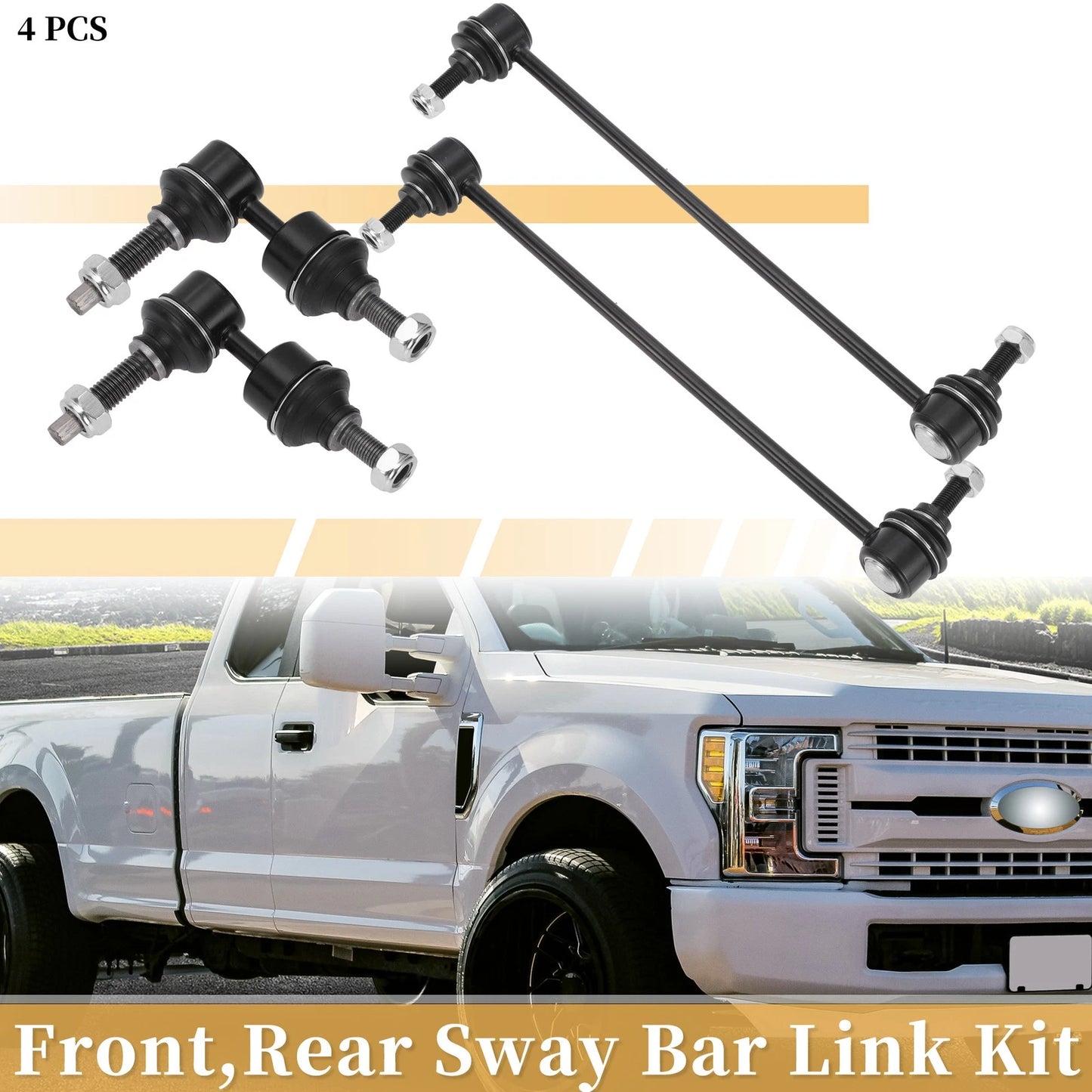 4 x Front Rear Stabilizer Sway Bar Links for Ford Focus, C-Max (2012-2018)