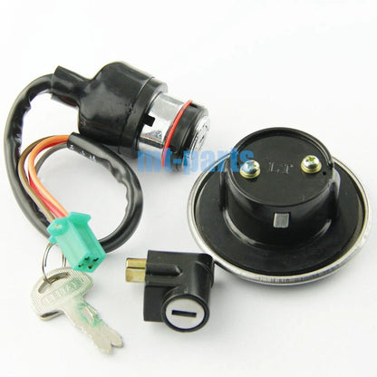Fuel Gas Cap, Ignition Key Switch, Seat Lock for Suzuki GN125 (1982-2001)