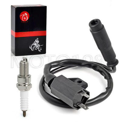Ignition Coil + Spark Plug + Cap 4x4 for Kawasaki Teryx 750 (2008–2013)