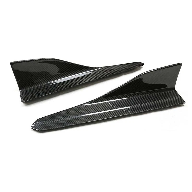 Real Carbon Fiber Side Skirt Splitter Lip Trim For BMW F87 M2 2016-2020