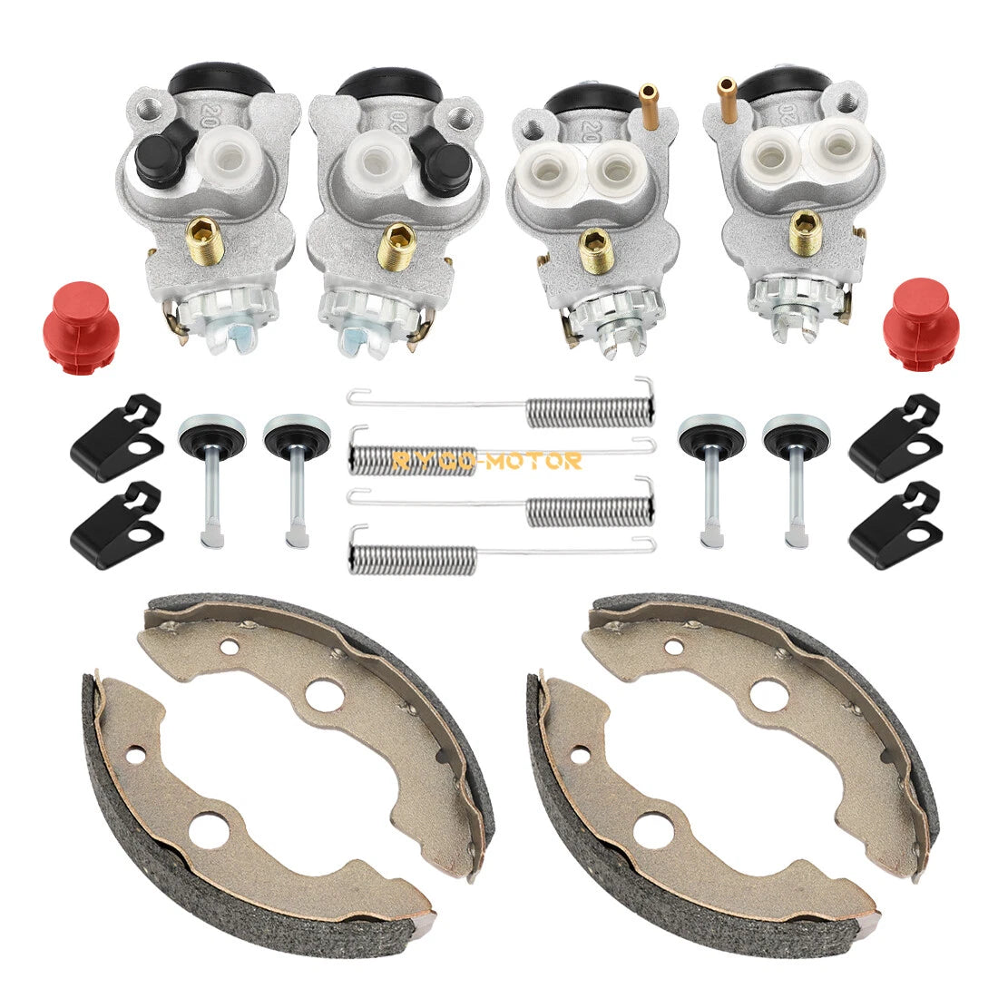Front Brake Wheel Cylinders W/Shoes Kit for Honda Rancher TRX350 (2000–2003)