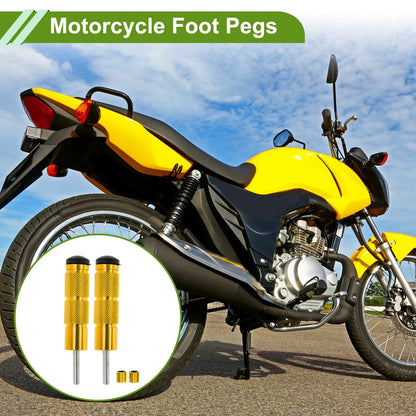Motorcycle FootPegs 3.5" Gold Tone for Motorcycle