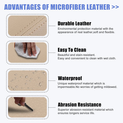 Center Console Lid Armrest Cover for Honda Accord (2003-2007) Beige Faux Leather