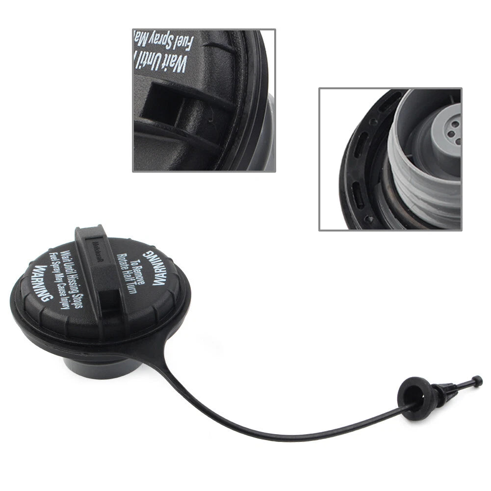 Black ABS Gas Fuel Filler Cap for Ford