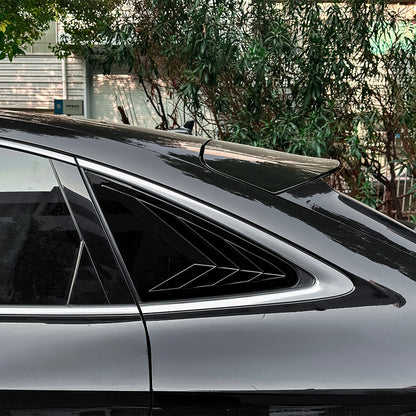 Gloss Black Rear Window Louver Cover for Audi Q5 (2018-2024)