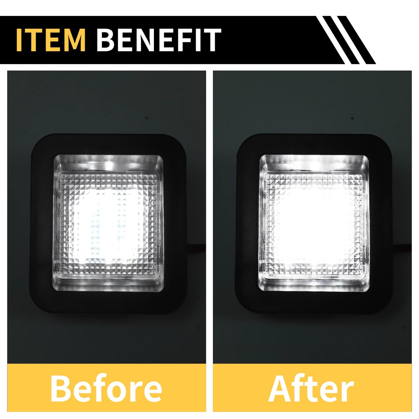 2 x License Plate Light Tag Lamps for Ford F-150 (2015-2023) White Lens