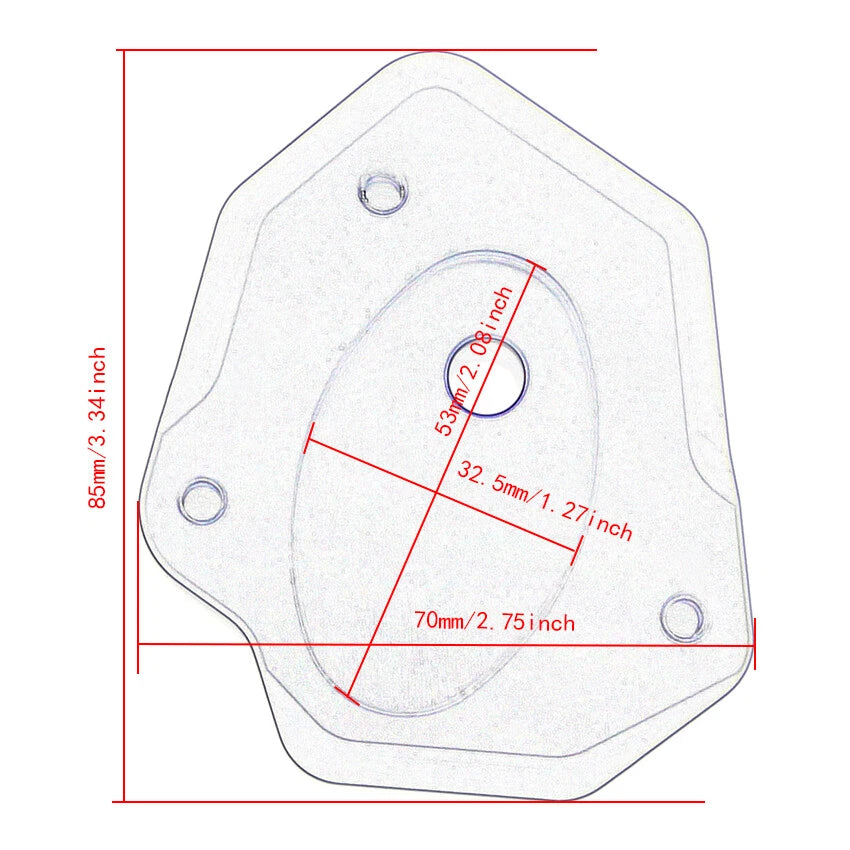 Side Stand Enlarge Plate Kickstand Extension for Kawasaki ER650 ER6N EX650 Ninja (2006-2019)