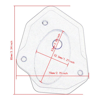 Side Stand Enlarge Plate Kickstand Extension for Kawasaki ER650 ER6N EX650 Ninja (2006-2019)