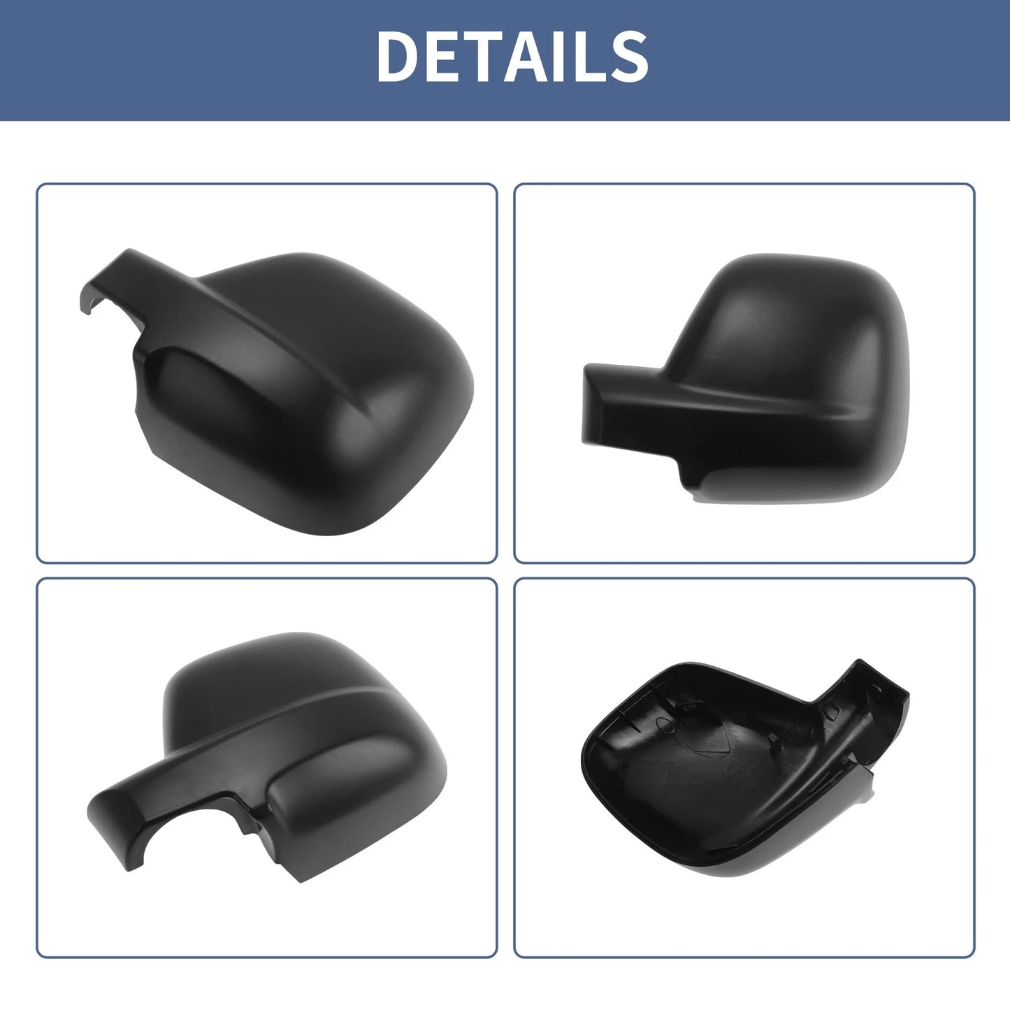 Mirror Cover Cap Replacement Black for Citroen Dispatch Jumpy (2016-2024) 1 x Pc