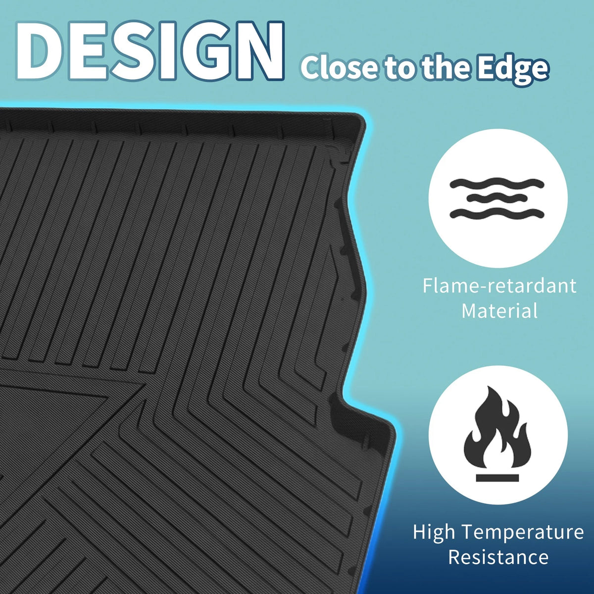 Flat Face Cargo Liner Rear Boot Mat for Toyota RAV4 (2020-2024) 1 x TPE