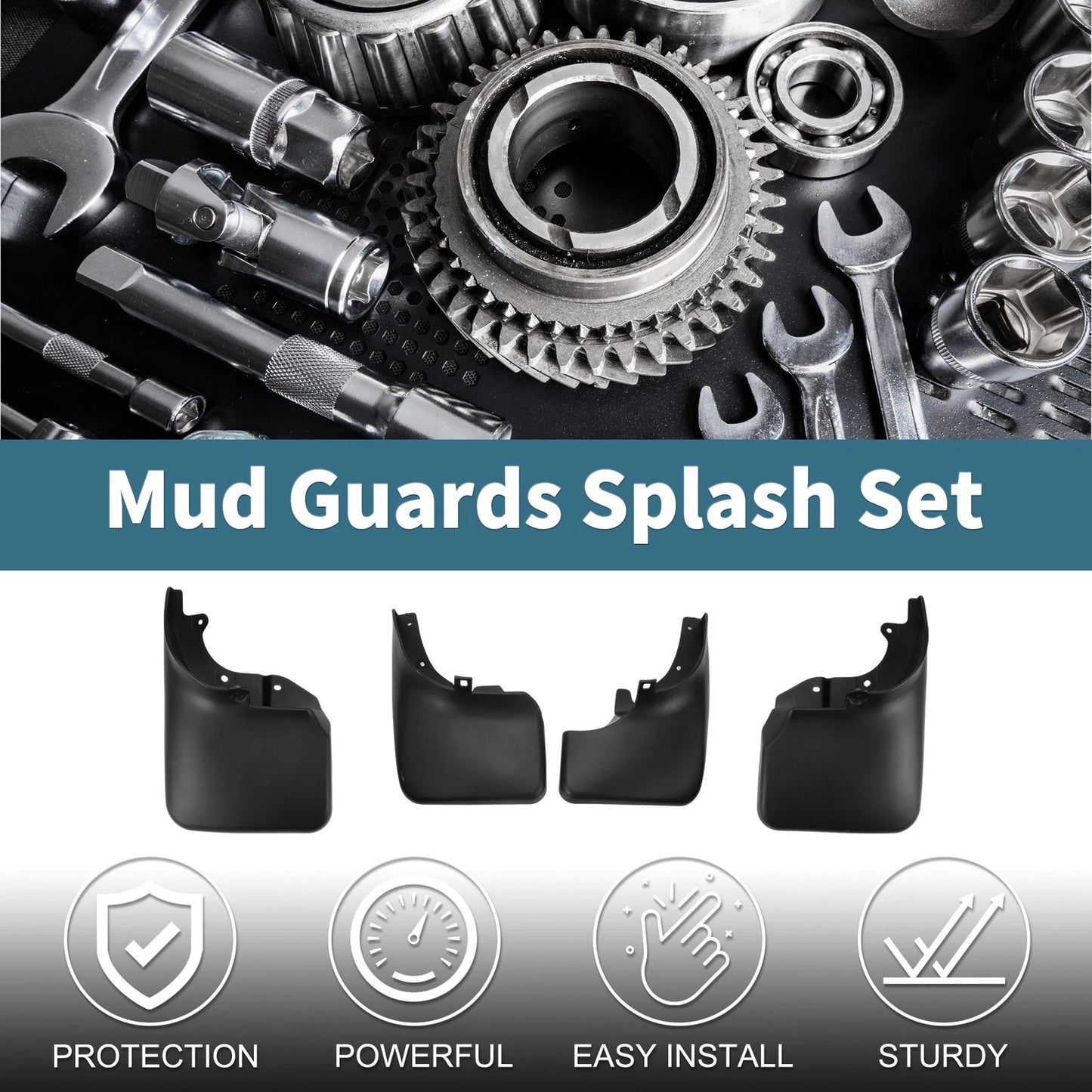 Mud Flaps Splash Guards for Toyota Land Cruiser LC80 Wheel Eyebrow (1990–1997)