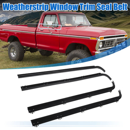 4pcs Weatherstrip Window Trim Seal for Ford F150 F250 F350 (2004-2023)