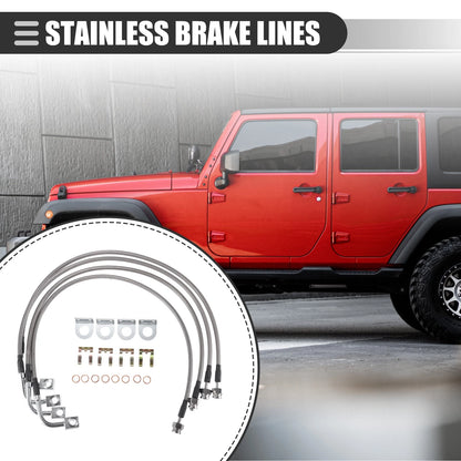 Stainless Steel Brake Lines for Jeep Wrangler JK (2007-2018)